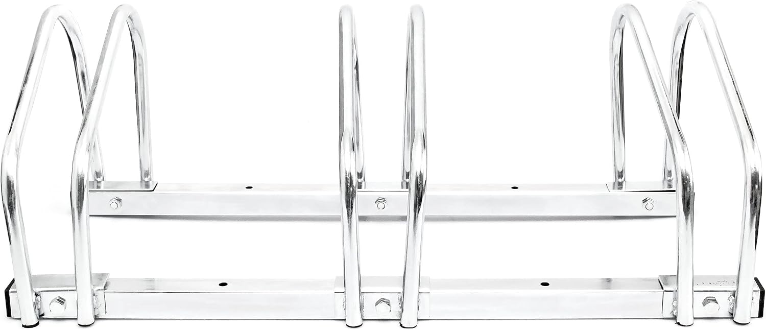  Relaxdays Râtelier Pour 3 Vélos Argent