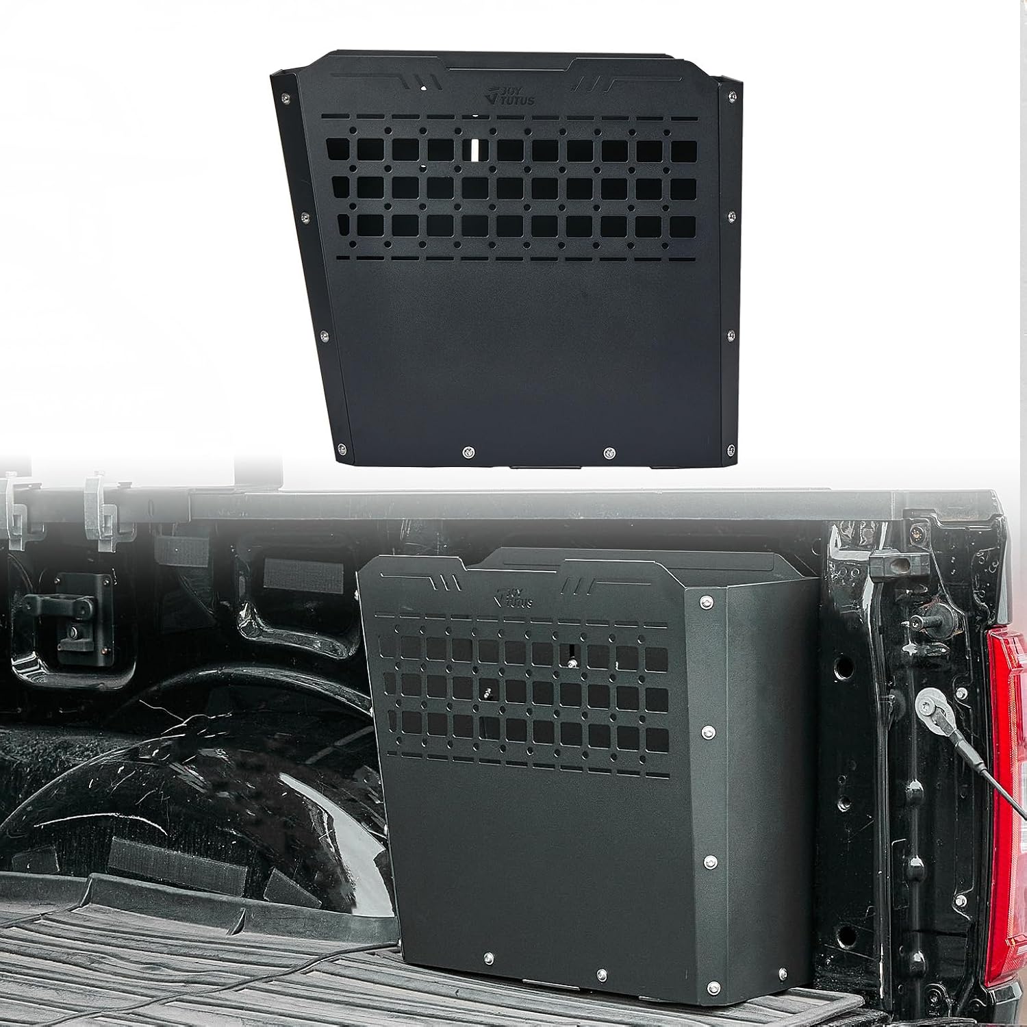  JOYTUTUS Rangement D'outils Pour Camion Robuste – Compatible Avec F150, F250, F350 (2015-2024) – Montage Latéral, Capacité De 57 L, Boîtes à Outils En Métal