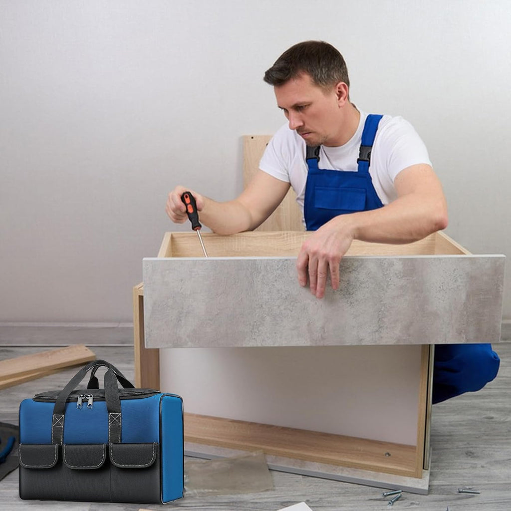  Sac à Outils De Construction Robuste | Grand Porte-outils D'électricien | Organisateur D'outils étanche | Fourre-tout à Outils, Sac Organisateur D'outils En Tissu Oxford, Organisateur De Rangement De