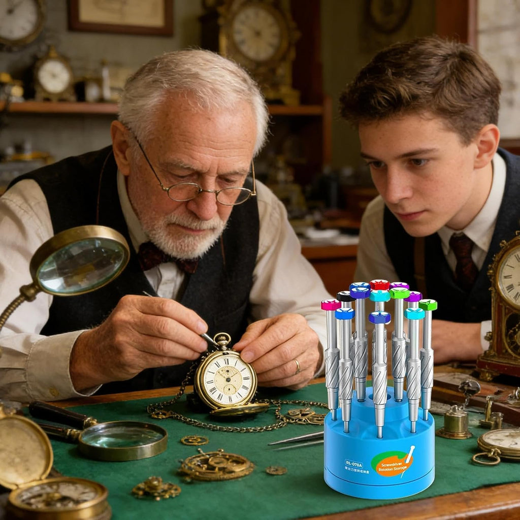  Generisch Organiseur De Tournevis | Boîte De Rangement Portable Rotative à 360 Degrés - Boîte De Rangement Compacte Pour établi, Bureau à Domicile, Station De Réparation, Atelier, Garage Et Abri De