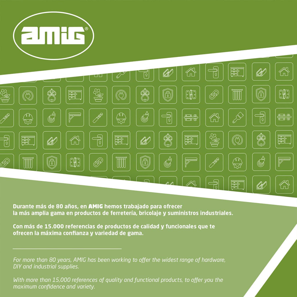  Amig - Sliding Window Tilt Mod. 6080 | 70 X 46 Mm | Safety Accessory With Snap Closure | Resistant To Wind Currents, Children Or Intrusions | Aluminium