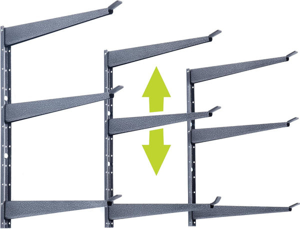  Delta Cycle Étagère De Rangement En Bois Robuste Pouvant Supporter Jusqu'à 326,6 Kg – Étagère Large à 3 Niveaux Avec Bras Entièrement Réglables – Solution De Rangement Pour Garage