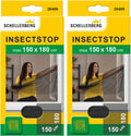  Schellenberg 20409 Mosquito Net For Windows, Can Be Cut To Size With Self-Sealing Tape, 150 X 180 Cm, Anthracite (Pack Of 2)
