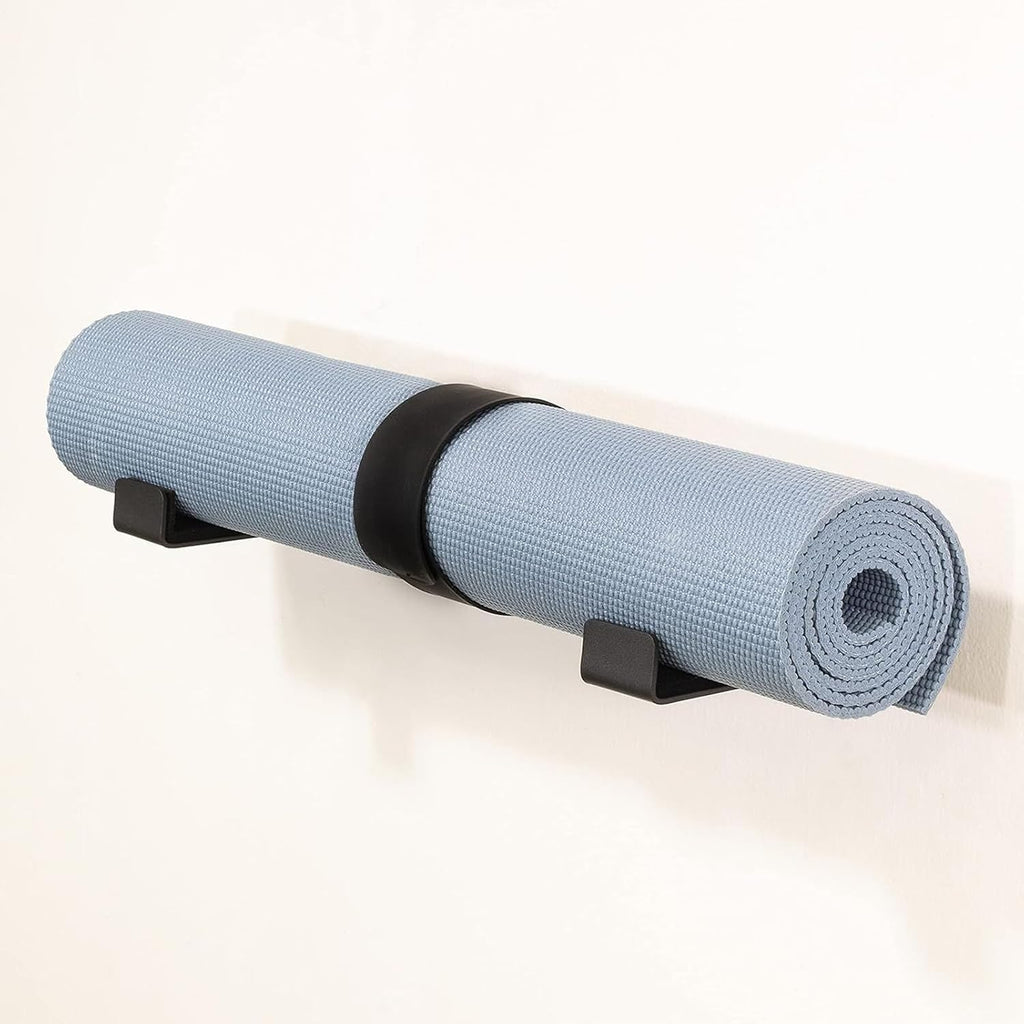  Lot De 2 Supports Muraux Pour Tapis De Yoga - Accessoires De Fitness Pour Bandes De Résistance - Rouleau En Mousse - Pour école, Salle De Danse, Salle De Gym, Maison
