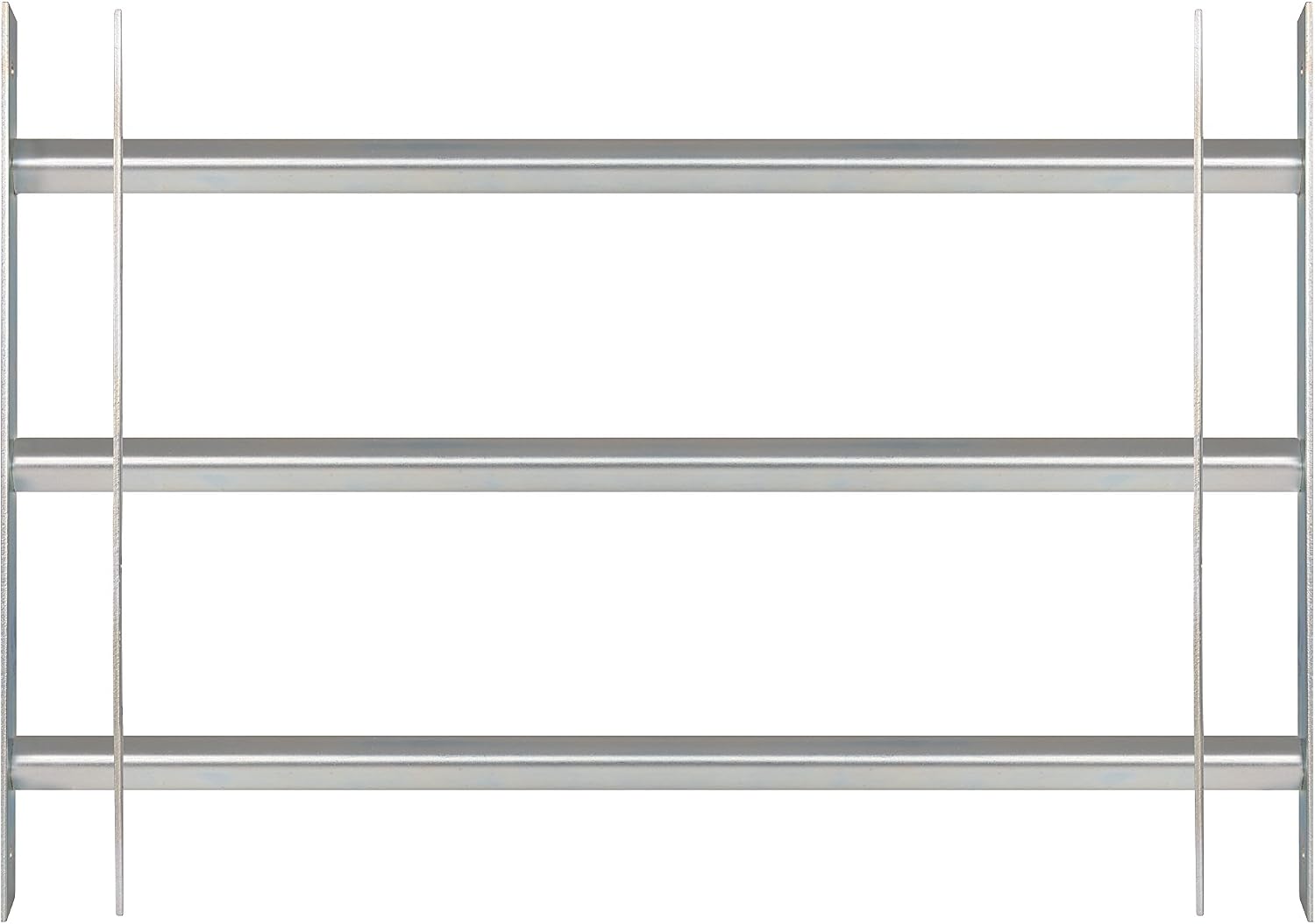  Alberts 563684 Secorino Basic Style Window Grille | Sliding For External Windows | Burglar Protection Grille | Galvanised In Blue | 300 X 700-1050 Mm