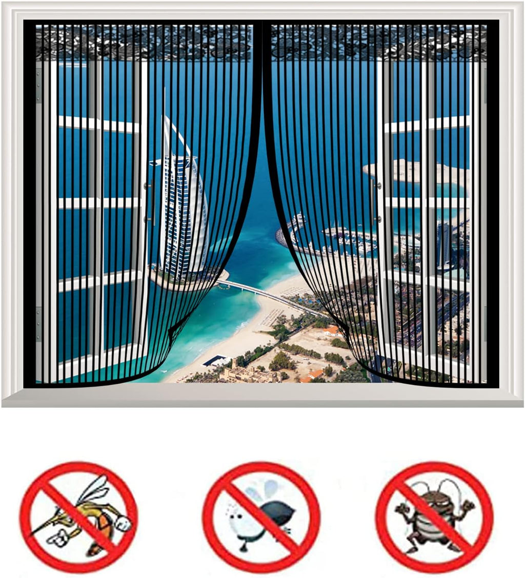  Magnetic Mosquito Net Window, Anti-Insect Curtain, Self Adhesive Mesh Curtain Magnetic Door, Mosquito Net Door Window Without Drilling