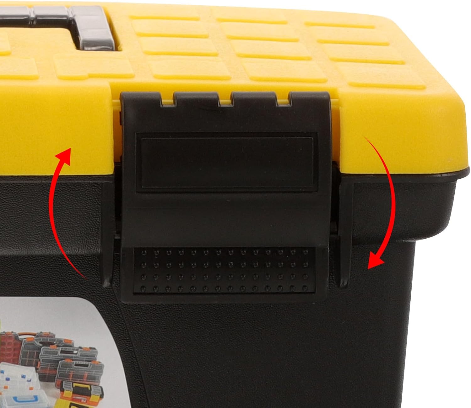  Healeved Boîte De Rangement Pour Outils De Voiture En Plastique Noir, Mallette Rigide à Grosse Capacité Pour Protection Et Organisation Lors De Réparations à Domicile