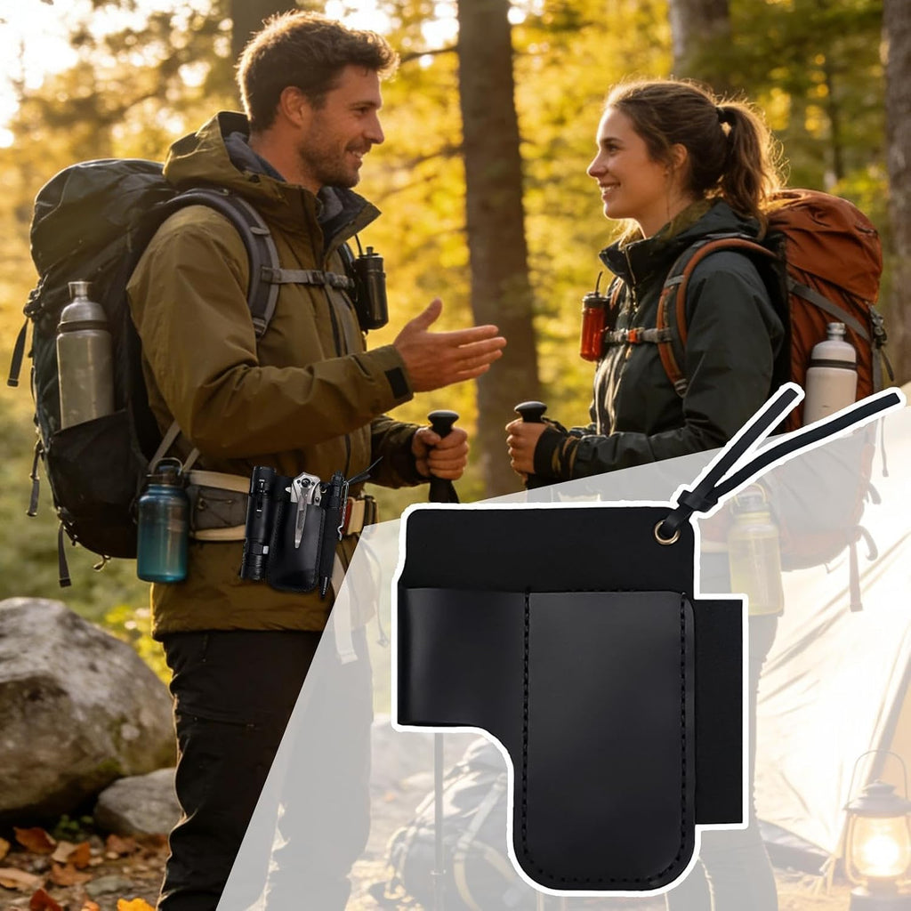 GENERIC Pochette à Outils D'électricien, Support Utilitaire Rétro En Cuir, Sac De Coupe Multifonction, Organisateur De Travail, Porte-outils De Ceinture, Pour Lampe De Poche, Coupe, élagage, Récolte