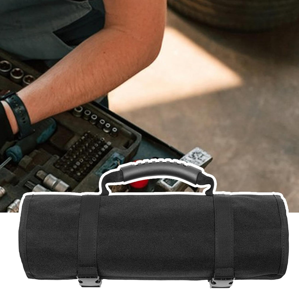  Sac à Outils Enroulable, Sac De Rangement Pliable Imperméable, étui De Transport épais Avec Poignée, Sac De Rangement En Tissu Oxford Résistant à L'usure, Organiseur Portable Multi-poches