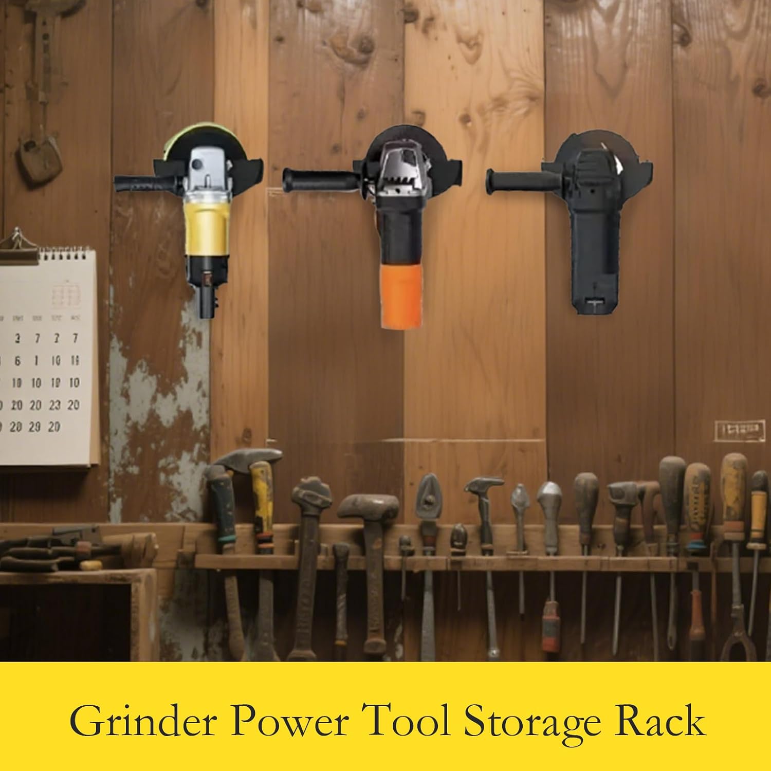 GENERIC Support Pour Outils électriques, Montage Mural, Support D'outils De Meuleuse, Résistant à L'usure, Très Résistant, Système De Rangement Pour Garage, Atelier, Abri De Jardin, établi 16 X 5 X 5 Cm