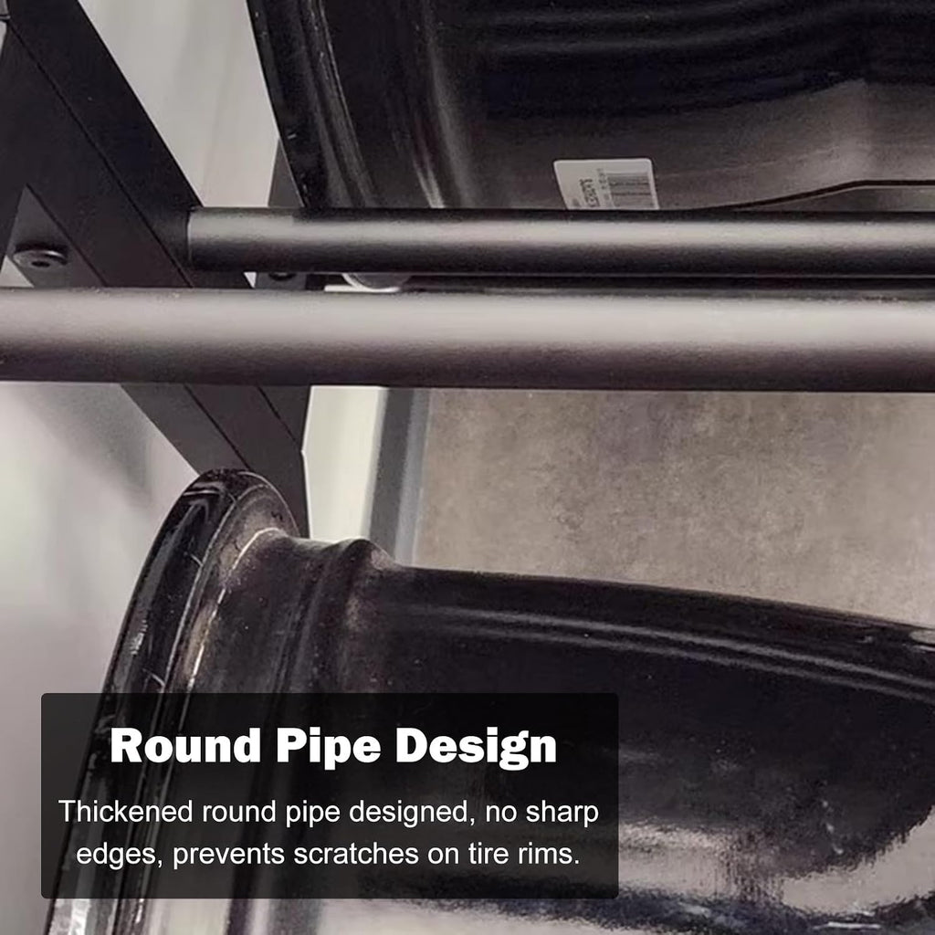  Générique Présentoir Multi-Jantes Robuste, Support De Rangement Hexagonal Empilable Pour Pneus, étagères Pour Roues De Véhicule, Montage Facile (3+2) Pour L'organisation Du Garage à Domicile.