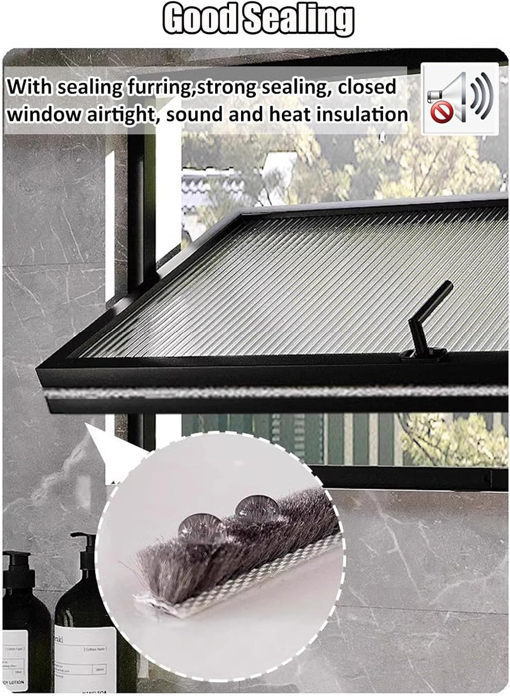  Rectangular Home Window, Ventilated Metal Frame Sliding Window Replacement, 360° Rotatable Tempered Glass Window For Basement, Garage, Bathroom (White, 50 X 30 Cm/19 Inches)