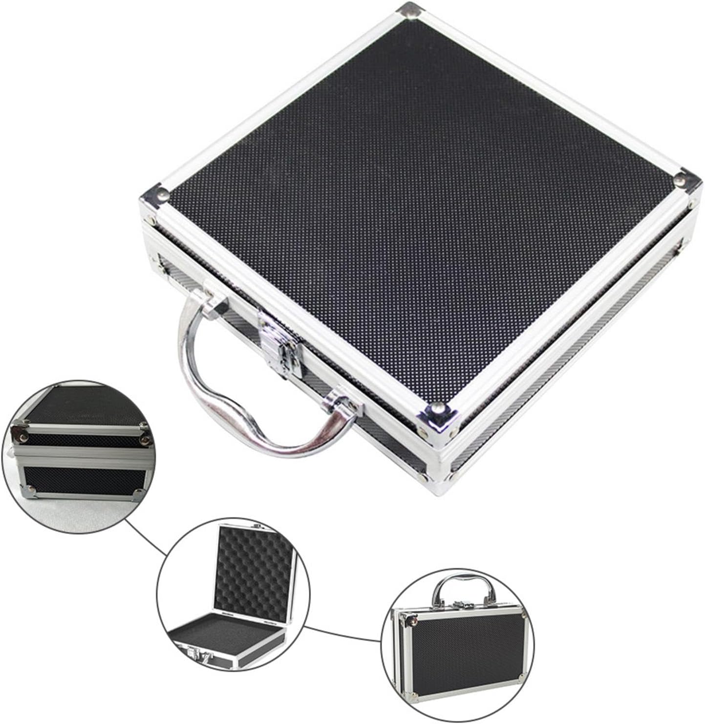  Boîte à Outils En Alliage D'aluminium - Boîte De Rangement Portable Avec Poignée - Portable - Durable - Boîte De Rangement Domestique Avec Intérieur Pour Outils Pour Jouets, Outils