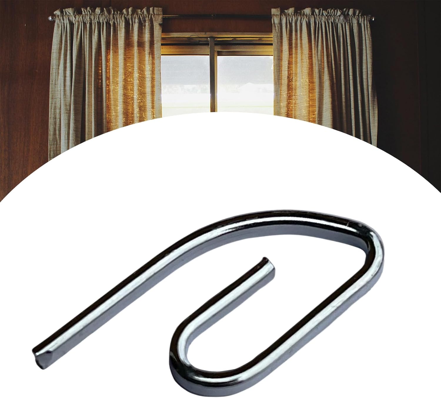  Lot De 50 Crochets En Métal Robuste Haute Performance Pour Rideaux Portables Pour Les Amateurs De Maison Et Les Décorateurs D'intérieur, Quincaillerie De Fenêtre De Bureau