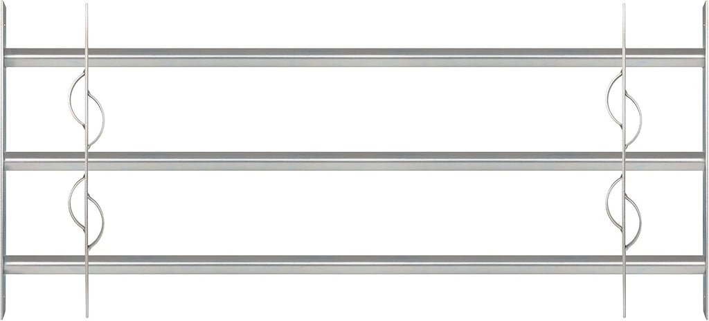  Alberts 563646 Secorino Style Window Grille | Sliding For External Windows | Burglar Protection Grille | Galvanised In Blue | 600 X 500-650 Mm