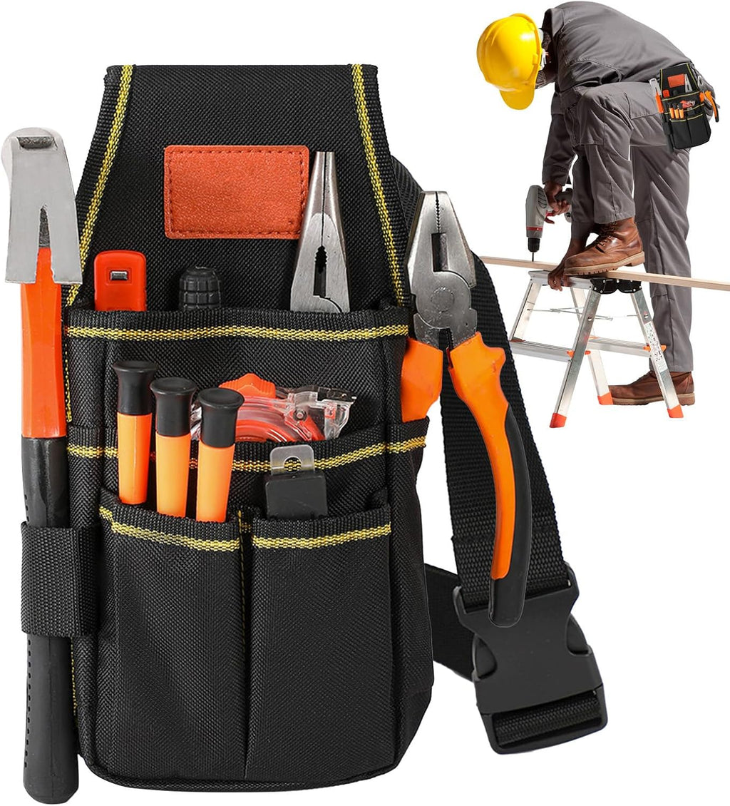 GENERIC Pochette à Outils D'électricien – Pochette De Rangement Réglable Pour L'entretien De La Construction | Sacs Porte-outils De Taille | Pour Bricoleur, Entrepreneur, Mécanicien, Plombier, Couvreur