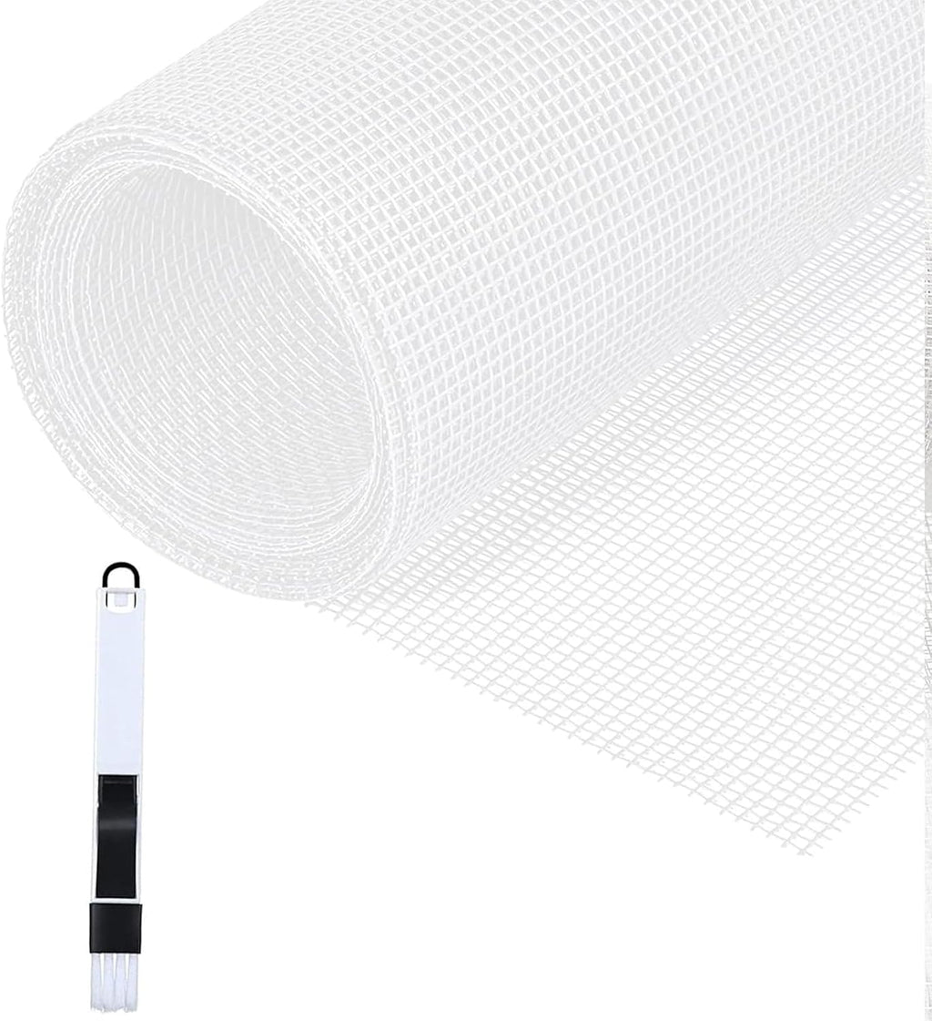  Fillis Window Fly Screen 150 X 300 Cm Fibreglass Insect Screen By The Metre DIY With Cleaning Brush, Mosquito Net For Windows, Balcony Door And Living Room, Grey