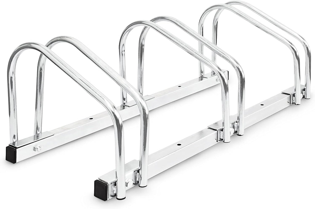  Relaxdays Râtelier Pour 3 Vélos Argent