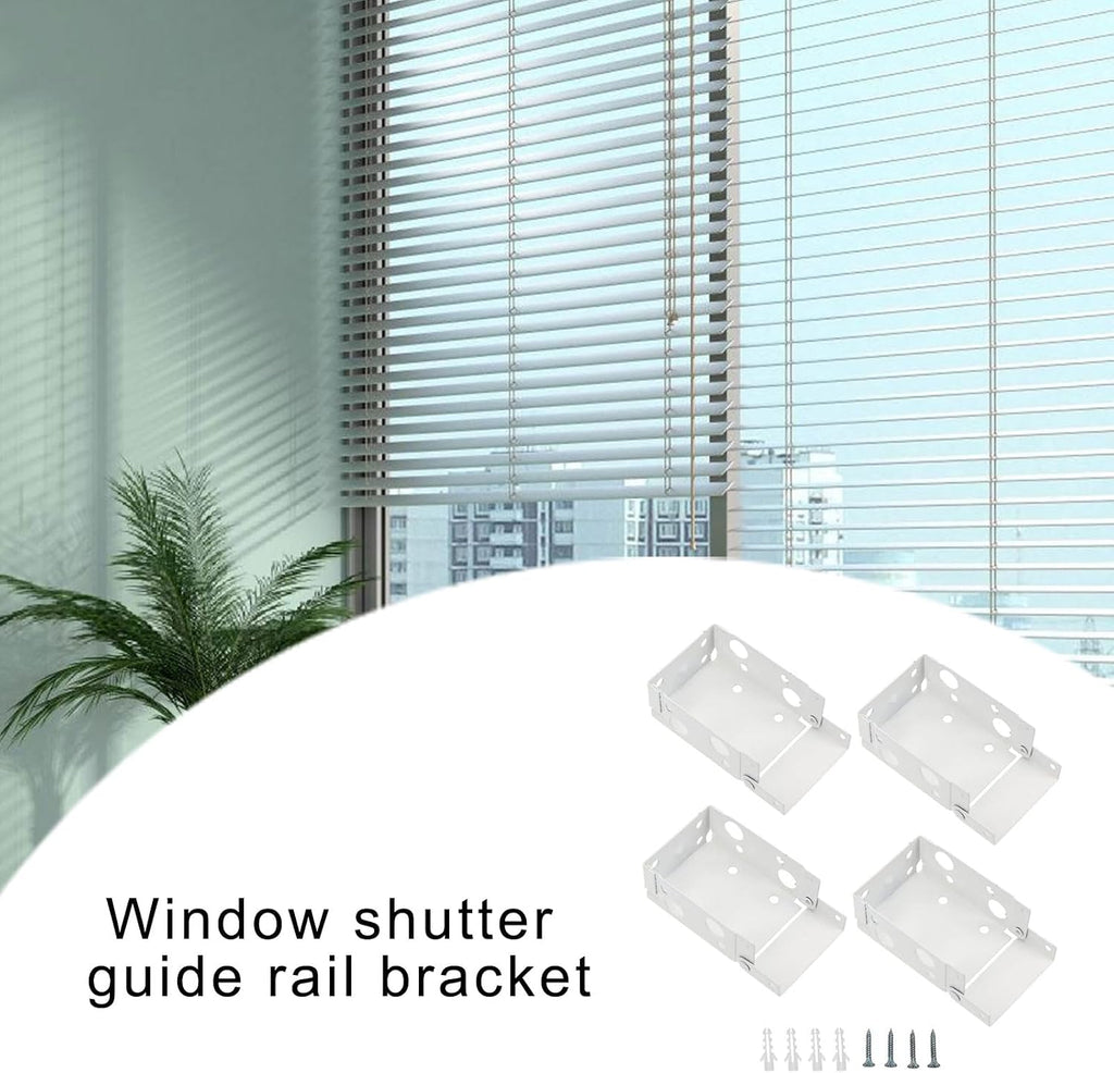  Supports De Traitements De Fenêtre Blancs 4 Pièces, Matériel De Rideau De Fenêtre Pour Une Installation Facile Et Une Durabilité Stable, Supports De De Stores Enrouleurs