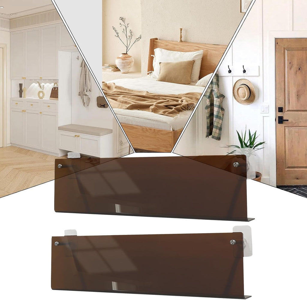  Generisch Support De Rangement Pour Plaques | Montage Mural En Acrylique Transparent, 2 Pièces, Sans Perçage, Pour Adolescents, Adultes, Amateurs De Musique, Salon