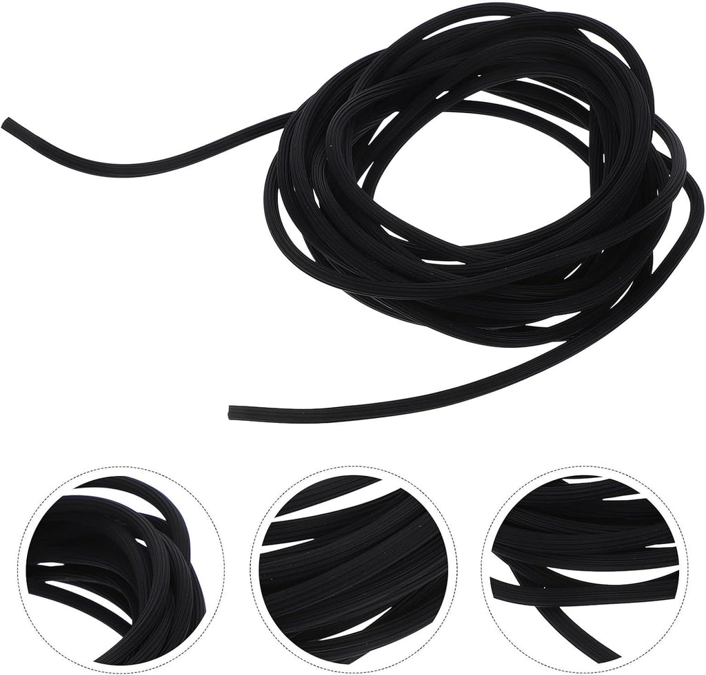  Zerodeko Bande PVC Légère Et Facile D'entretien Pour Moustiquaire De Fenêtre Noire, Jonc De Retenue Solide Adapté Aux Accessoires De Quincaillerie De Fenêtre