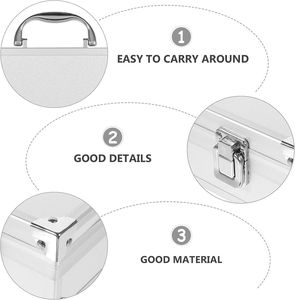 YARNOW Mallette Rigide En Alliage D'aluminium Blanche Grosse Capacité, Légère Et Facile à Transporter, Pour Outils Et Usage Extérieur