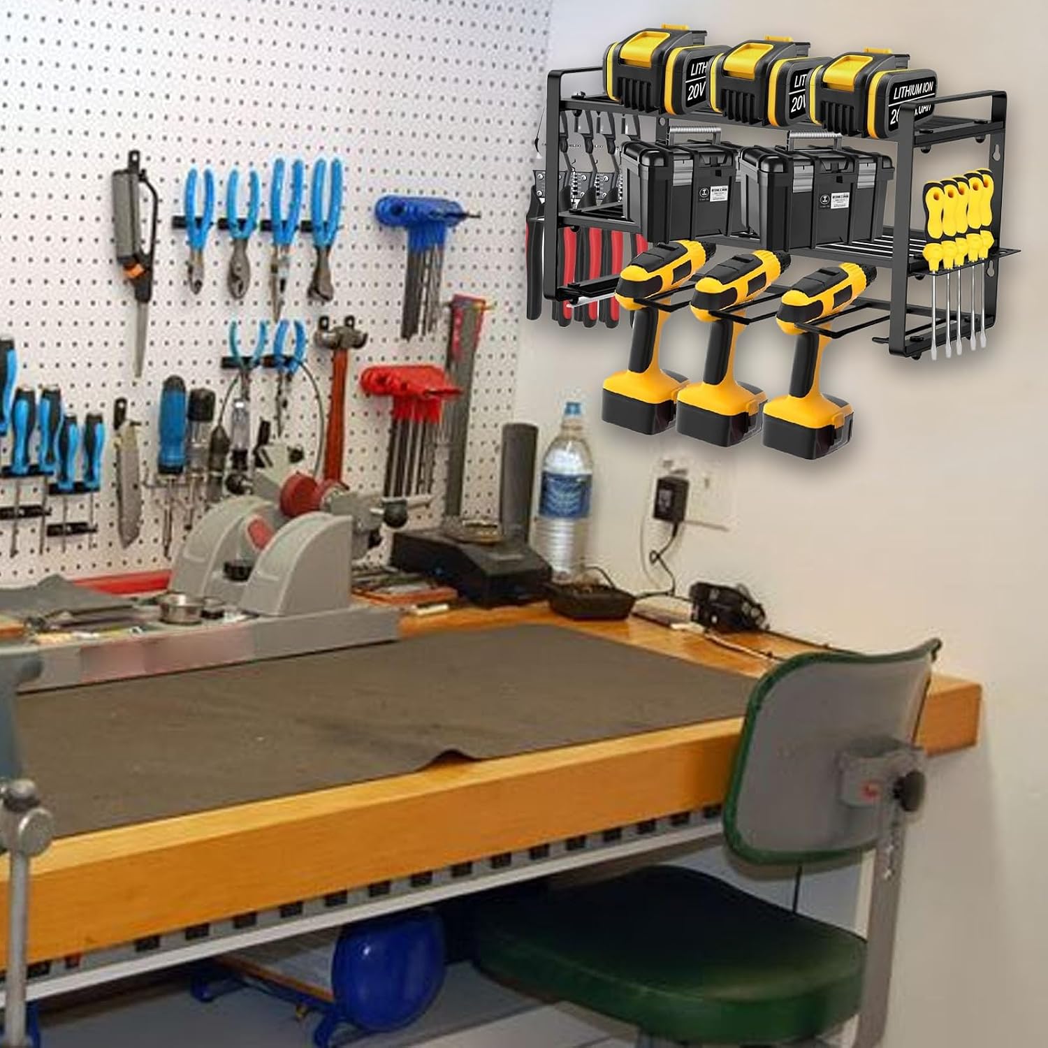  Étagère à Outils électriques – Boîte De Rangement Murale, Organiseur Modulaire Pour Outils électriques Avec étagères Haute Performance, Accessoires D'atelier Pour Une Organisation
