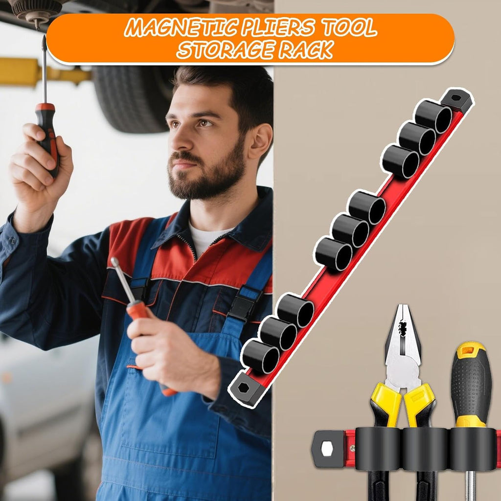  Générique Organisateur Magnétique Pour Pinces | Aimant De Rangement Pour Clés | Organisateur À 9 Troux Pour Pinces Ciseaux Atelier Garage