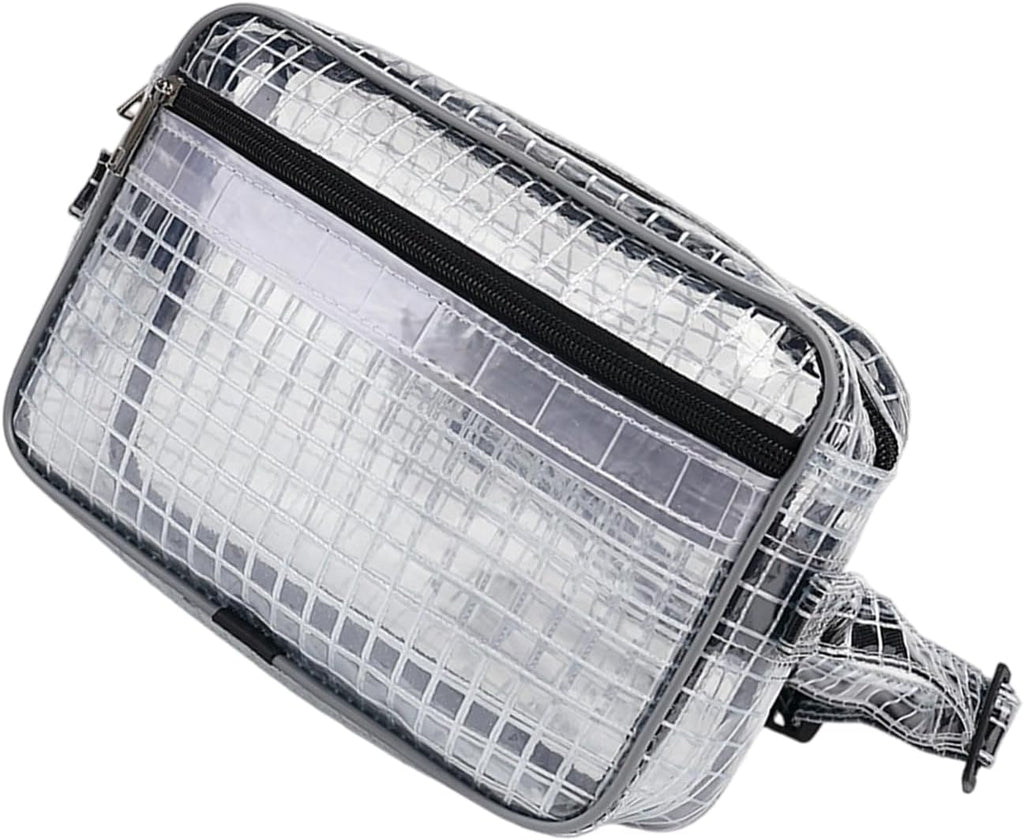  Sac Banane Transparent Réglable, Léger, Pour Voyage, Déplacement, Rangement D'équipement, Rangement En Maille Transparente