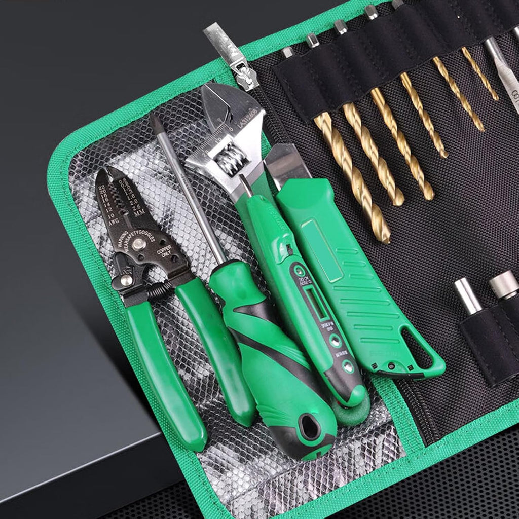  Sac à Outils Portable Avec Compartiment En Maille à Fermeture éclair Pour Techniciens Et Amateurs