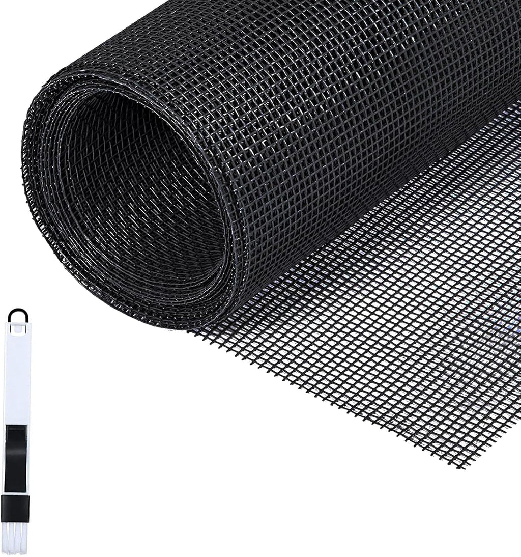  Fillis Window Insect Screen, 150 X 500 Cm, Fibreglass Insect Screen By The Metre DIY With Cleaning Brush, Mosquito Net For Windows, Balcony Door And Living Room, Grey (Pack Of 2)