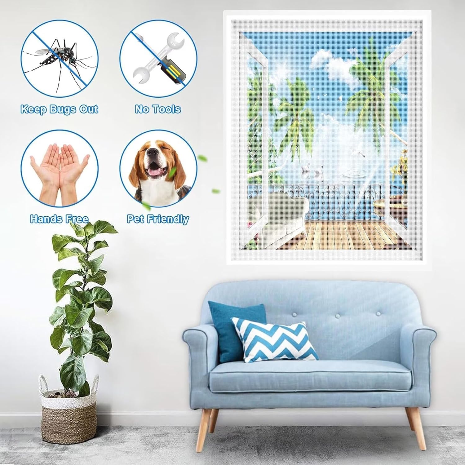  Mosquito Net Window 90 X 175 Cm White Mosquito Net Window Screen With Adhesive Strips