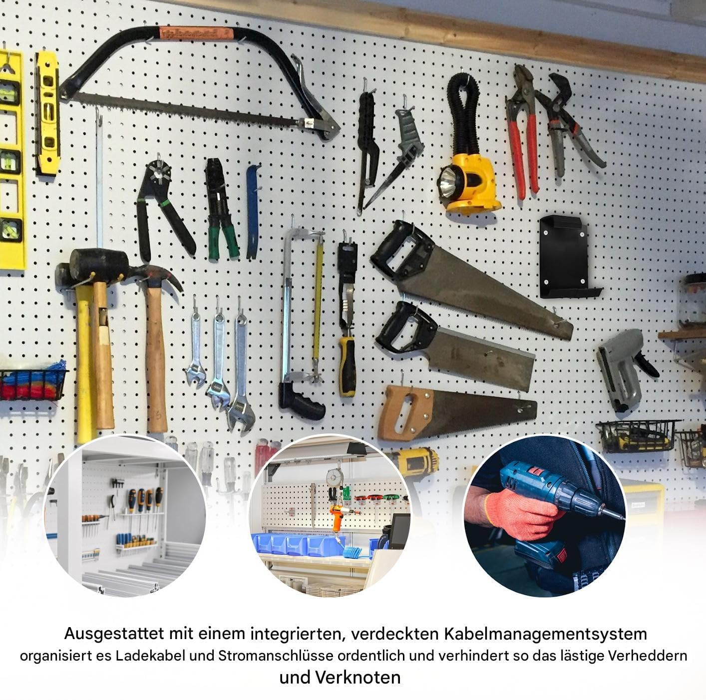  Organisateur D'outils électriques – Support De Montage Pour Perceuse, Garage Haute Performance – Support De Connexion De Roulement Pour Perceuse électrique, Marteau, Tournevis, Atelier Domestique
