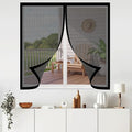 Moustiquaire Fenetre Aimantée 80 X 163 Cm (Personnalisable),Puissants Aimants, Fermeture Automatique Fenêtre Moustiquaire Magnétique Rideau Avec Fermeture Aimantée Sans Perçage, Noir