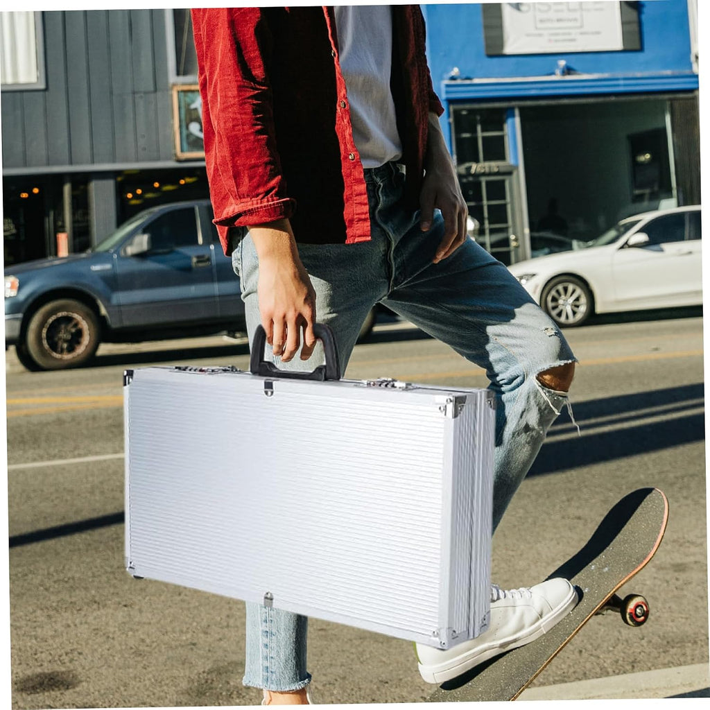  Mallette De Transport Avec éponge En Mousse - 45,7 X 27,9 X 7,6 X 7,6 Cm - Boîte à Outils Verrouillable En Aluminium - Avec Poignée