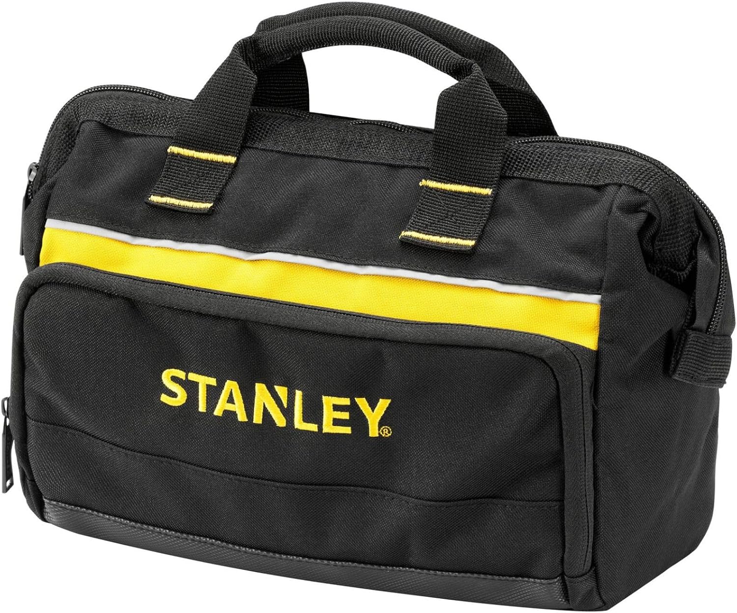  STANLEY 1-96-183 Sac À Outils En Tissu 600 X 600 Deniers - Multi-Compartiments - Sangle Bandoulière Avec Renfort Au Niveau De L'Épaule - Conception Rigide - Dimensions (en Cm): 44,7 X 27,5 X 23,5