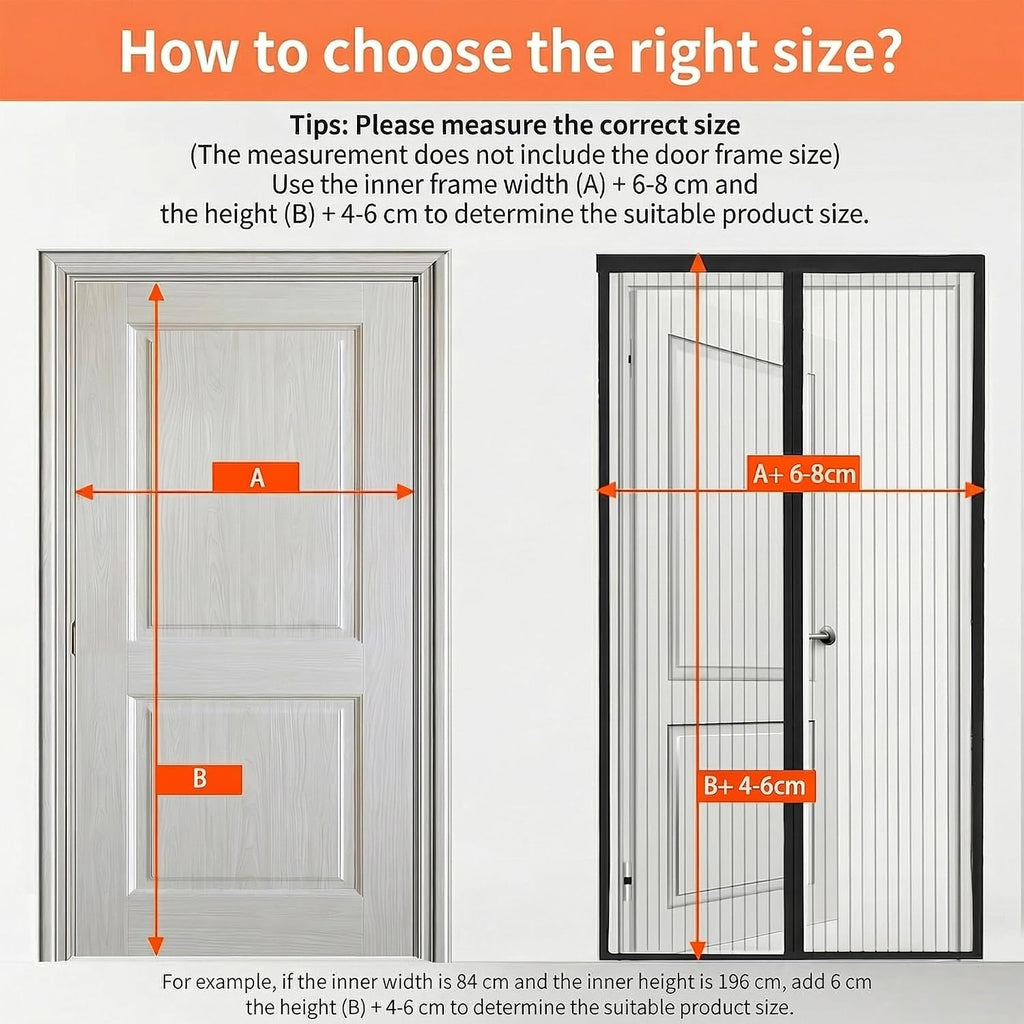  Insect Screen Door Window 116 X 138 Cm Fine And Durable Mesh Magnetic Mosquito Net For Doors With Adhesive Tape, Magnetic Sticks, White