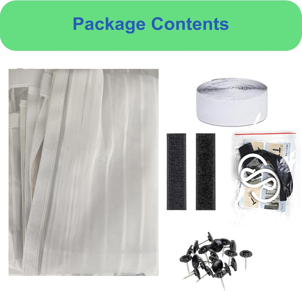  Mosquito Net For Windows, 56 X 99 Cm, Magnetic Anti-Mosquito Mosquito Net For Balcony, Living Room, Patio, White