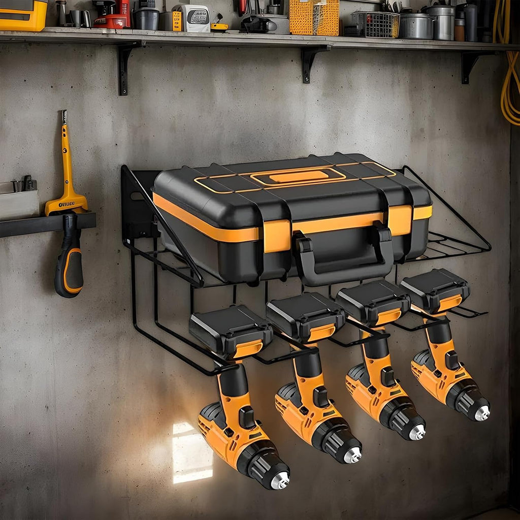 GENERIC Étagère à Outils électriques, étagère De Rangement Pour Perceuse, Support Mural En Métal Pour Garage, Maison, Abri De Jardin, Organisation Pour Perceuses