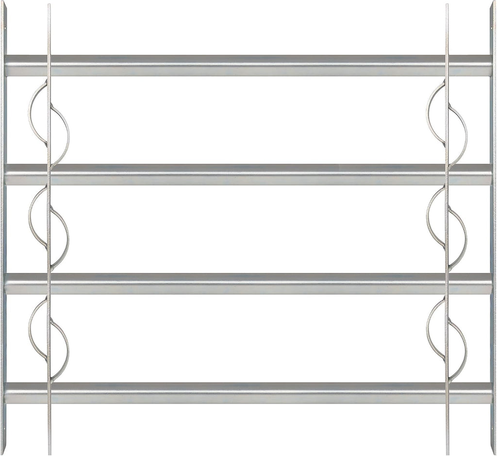  Alberts 563646 Secorino Style Window Grille | Sliding For External Windows | Burglar Protection Grille | Galvanised In Blue | 600 X 500-650 Mm