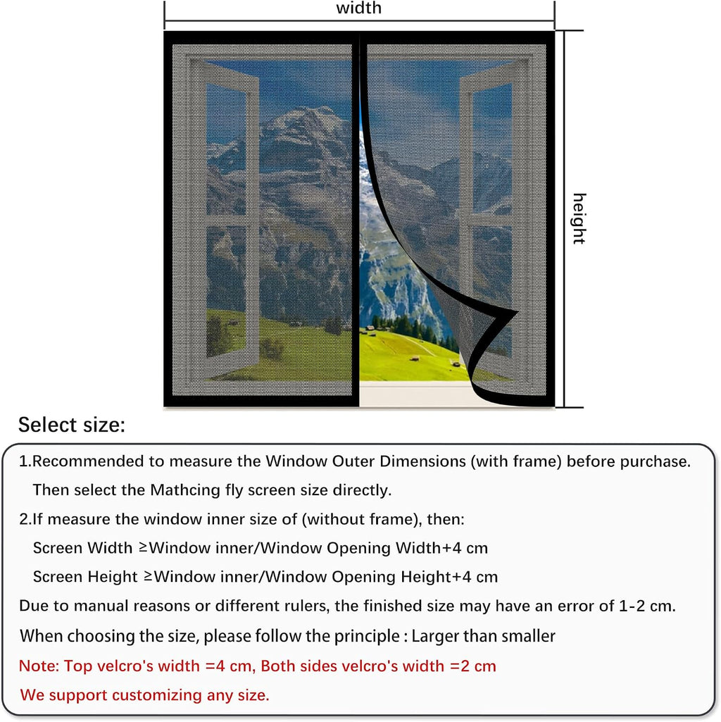  Magnetic Door Or Window Mosquito Net 118 X 130 Cm Breathable Balcony Mosquito Net Ultra Thin Mesh For Windows Doors, White