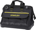  STANLEY 1-96-183 Sac À Outils En Tissu 600 X 600 Deniers - Multi-Compartiments - Sangle Bandoulière Avec Renfort Au Niveau De L'Épaule - Conception Rigide - Dimensions (en Cm): 44,7 X 27,5 X 23,5