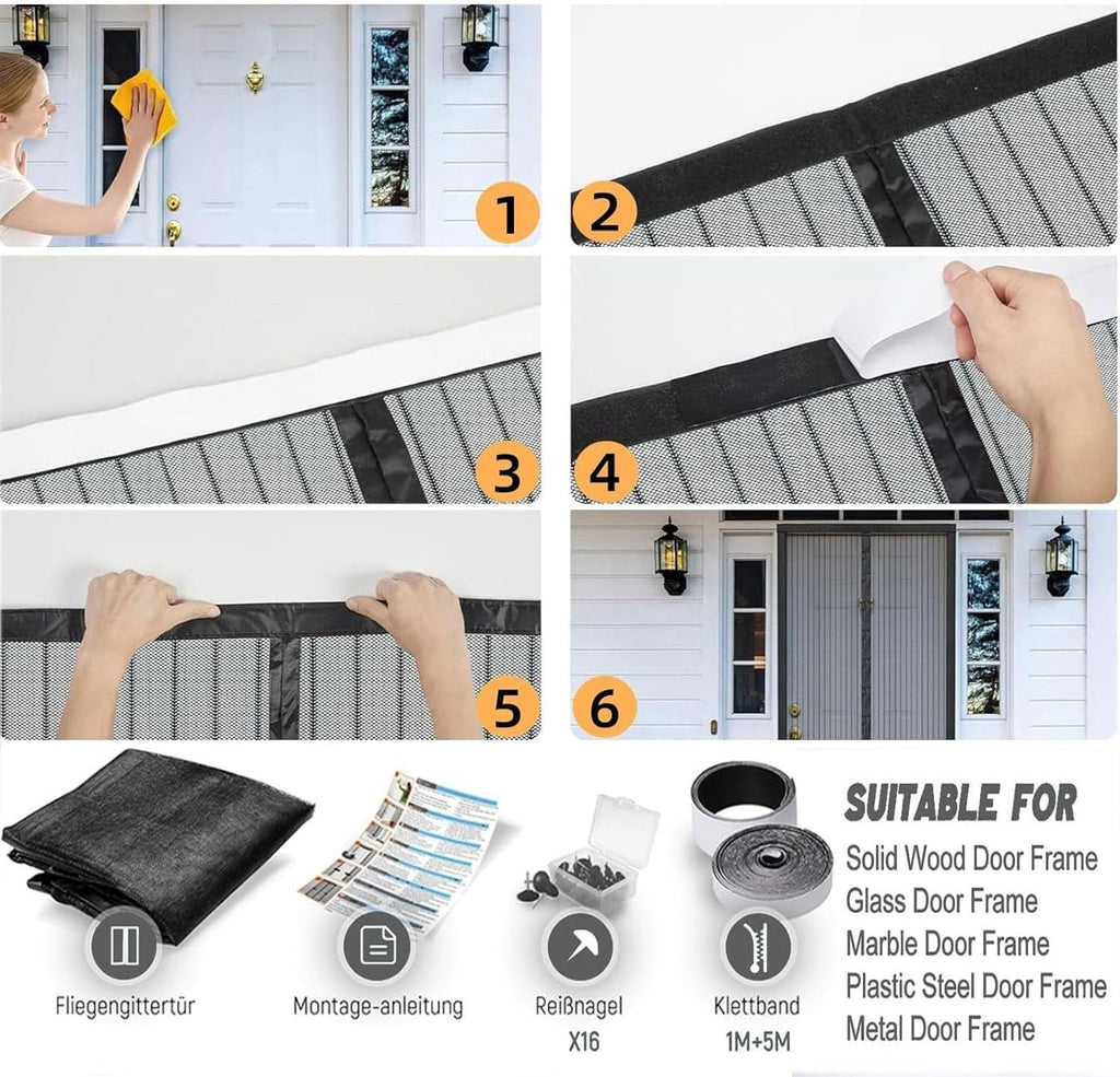  Magnetic Mosquito Net Window 100 X 110 Cm Top And Bottom Magnetic Seal With Automatic Closure Magnetic Window Mosquito Net For Windows Of Various Types, Grey