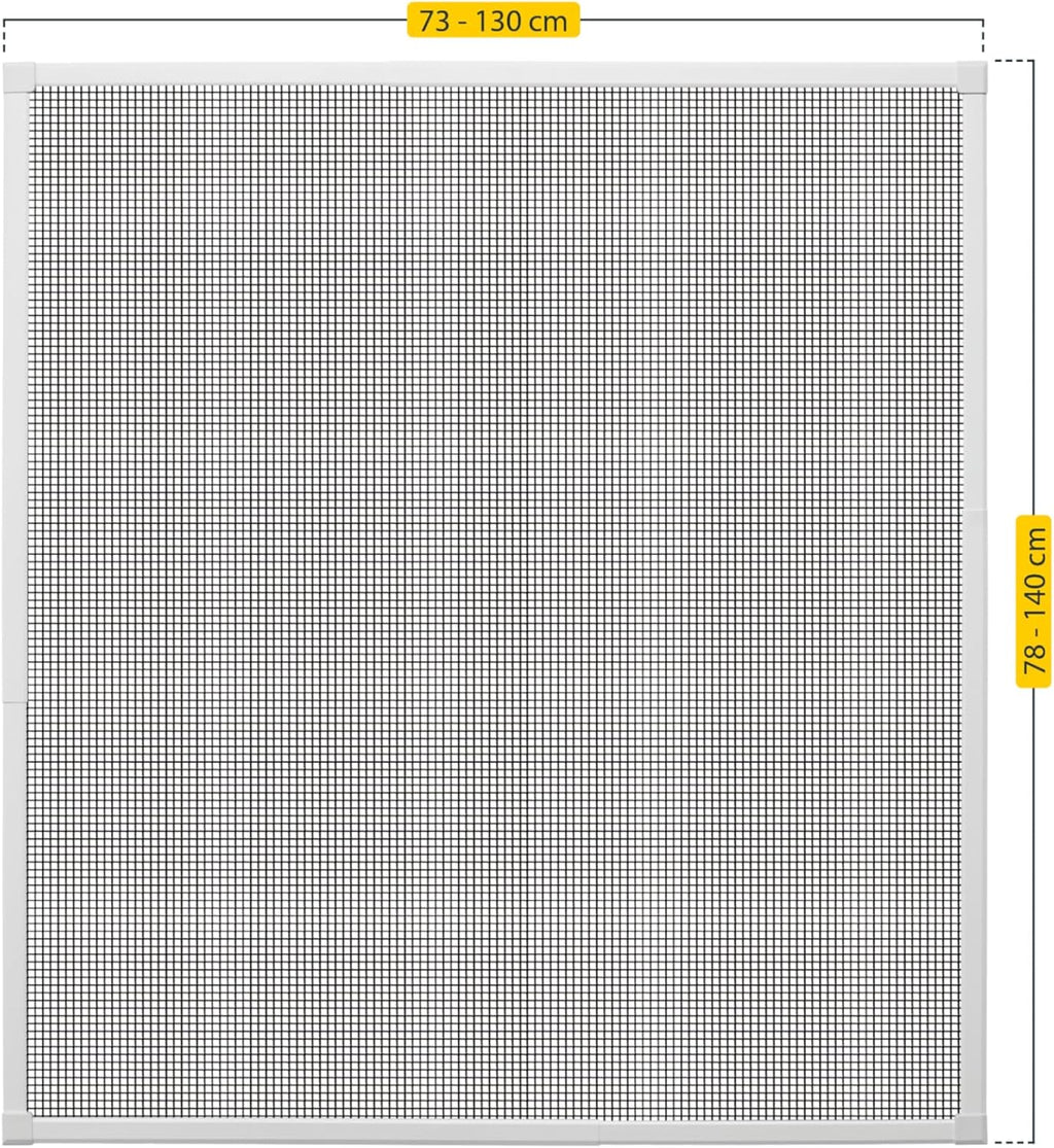  Schellenberg 70476 Click & Protect Telescopic Mosquito Net Frame Max. 130 X 140 Cm White