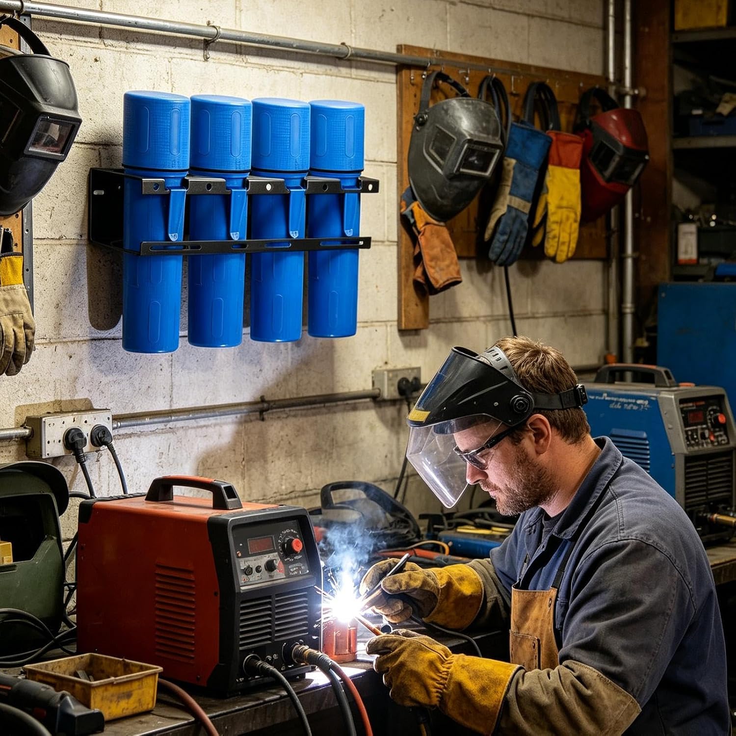  Support De Soudure En Métal, Organiseur De Présentoir Robuste, étagère De Rangement Avec Plusieurs Emplacements, Récipient En Fer Stable Pour L'organisation D'atelier, Support D'électrodes Au Design