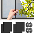  AiQInu Set Of 4 Universal Anti-Mosquito Window Insect Screen With Adhesive Tape - Fine Mesh - No Drilling Required