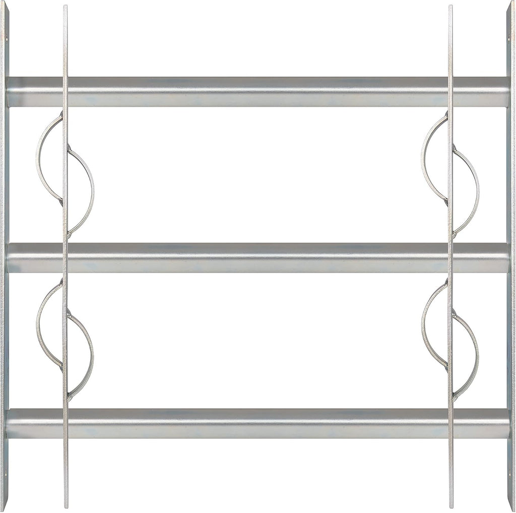  Alberts 563646 Secorino Style Window Grille | Sliding For External Windows | Burglar Protection Grille | Galvanised In Blue | 600 X 500-650 Mm