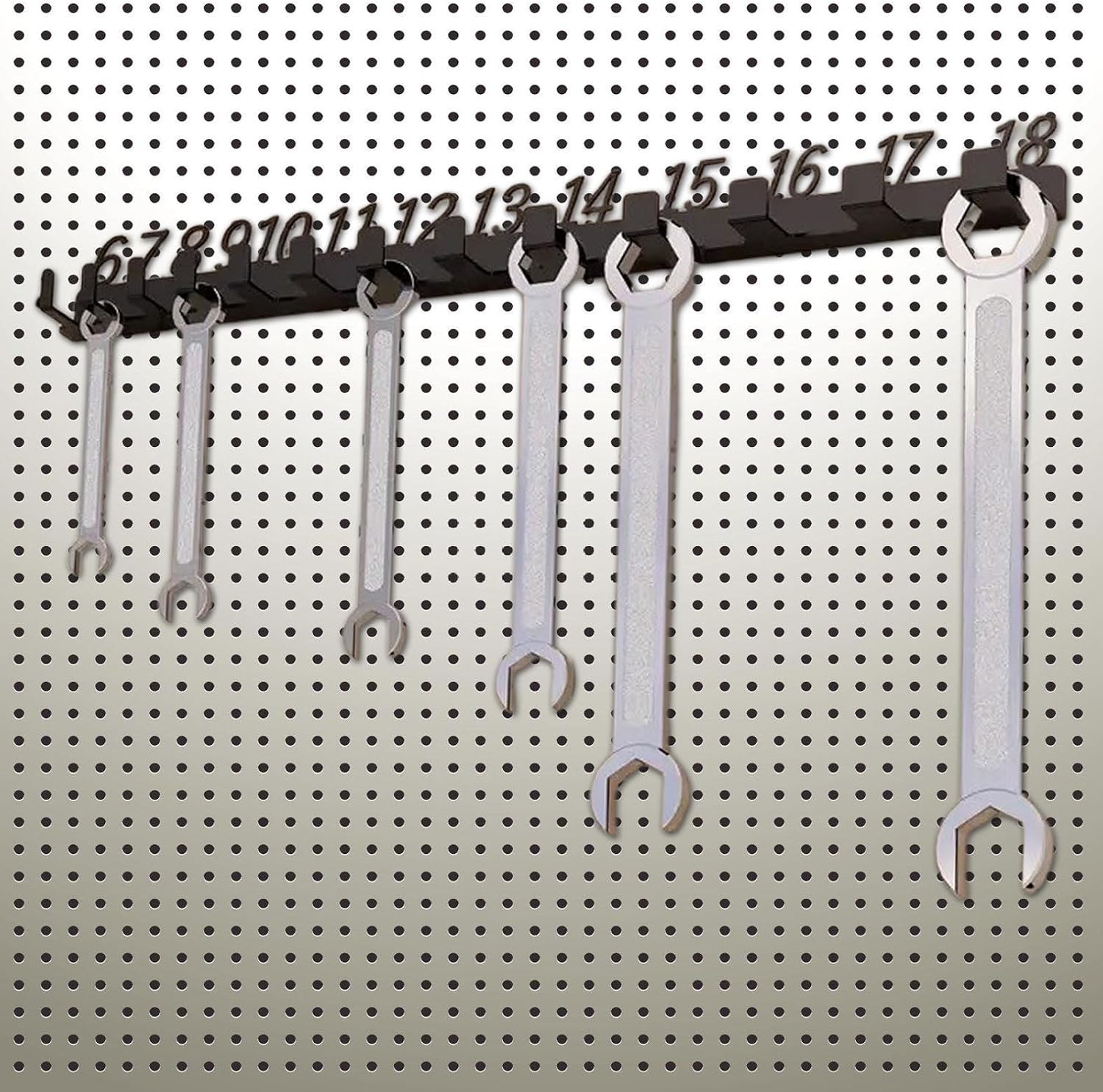  Support De Rangement Pour Clés De Garage, Emplacements Numérotés 6-18, 19-32, 6-32, Durables En Métal, Porte-outils, Emplacements Numérotés, Rangement De Vis