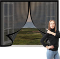  Magnetic Insect Screen Door Window Curtain 138 X 167 Cm Easy Installation For Living Room Window Black