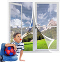  Magnetic Mosquito Net 240 X 140 Cm Magnetic Mosquito Net Without Tools Powerful Magnets For Bay Window Sliding Window, White